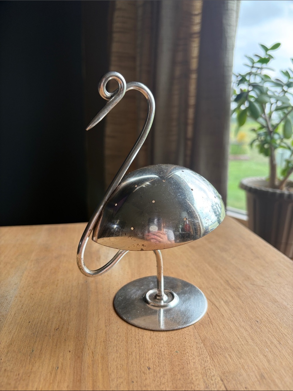 Napier flamingo Hors d’oeuvres holder- art deco silver plate holder